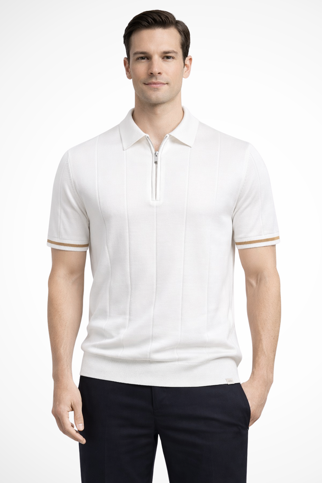 Desmond Men's Ribbed Knit Shirt - close-up detail
