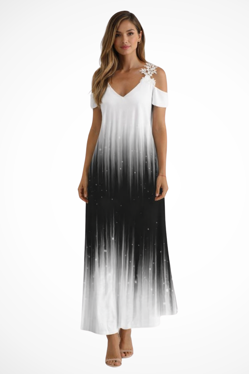 Astrid Women's Floral Maxi Dress - fabric and finish detail