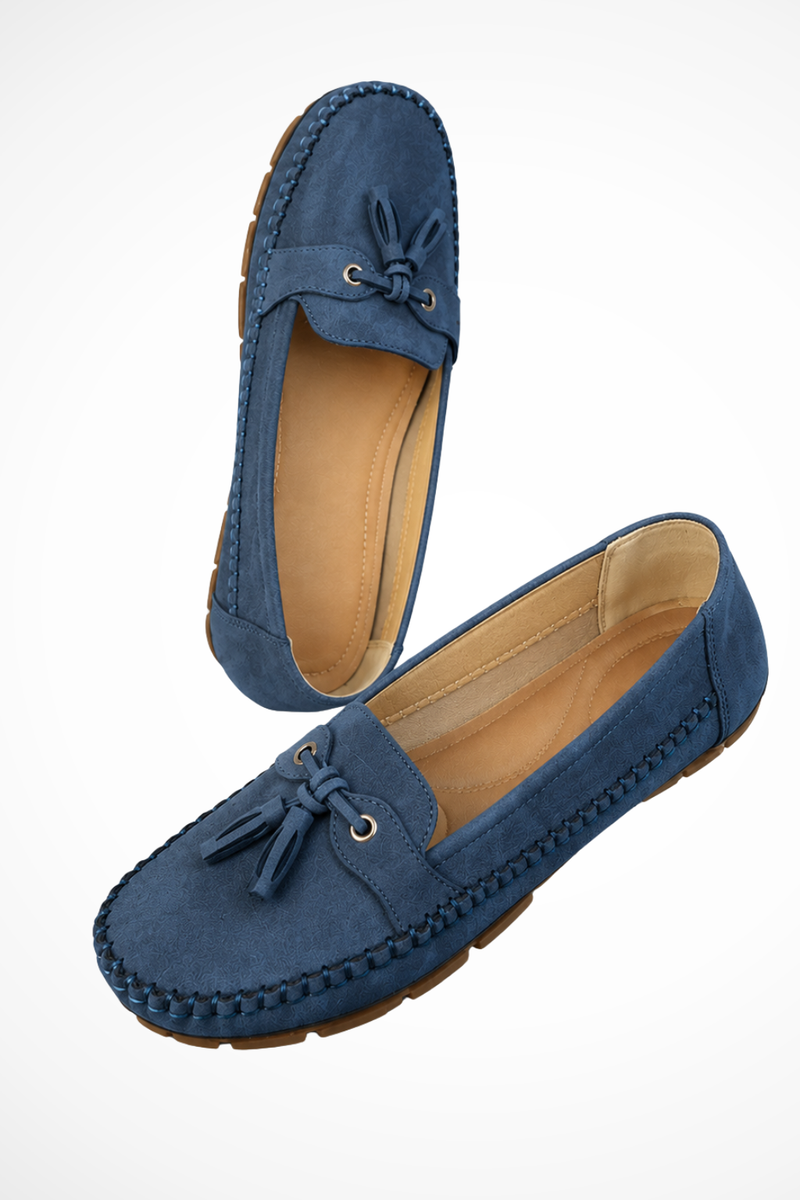 Tamsin Women's Suede Loafers - close-up detail