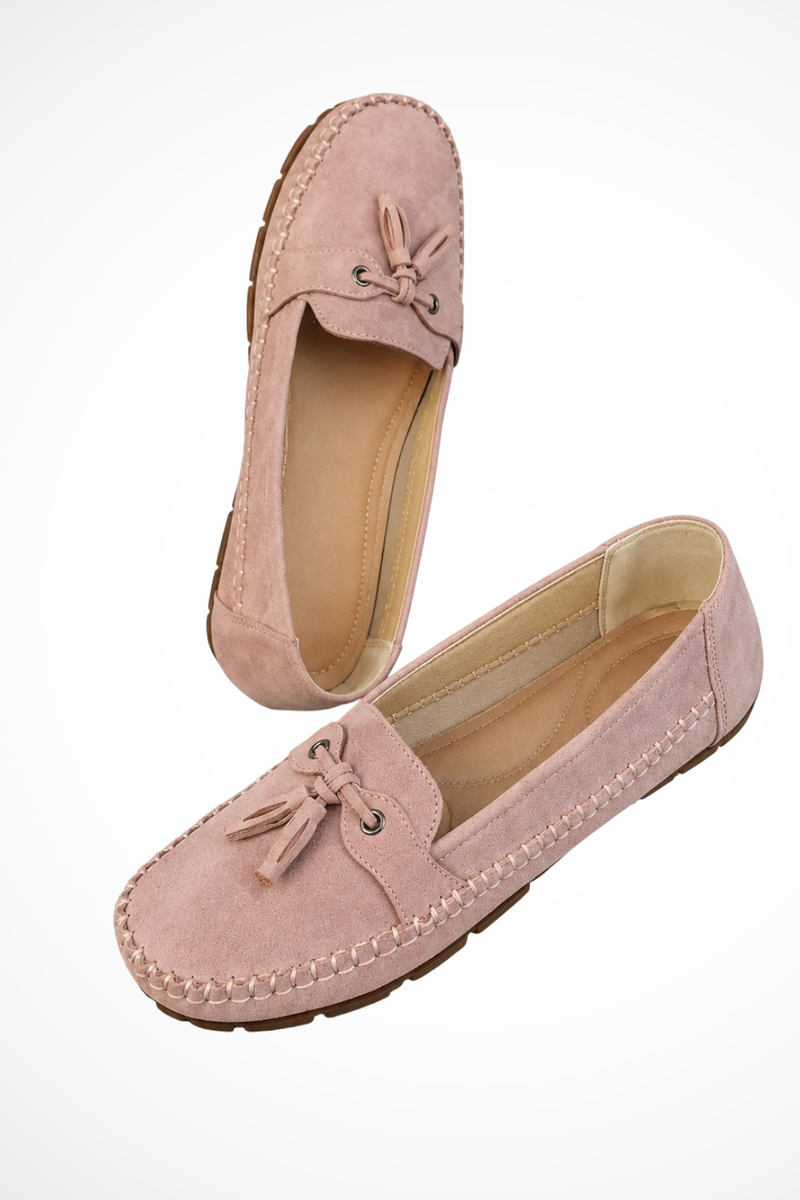 Tamsin Women's Suede Loafers - shown in use