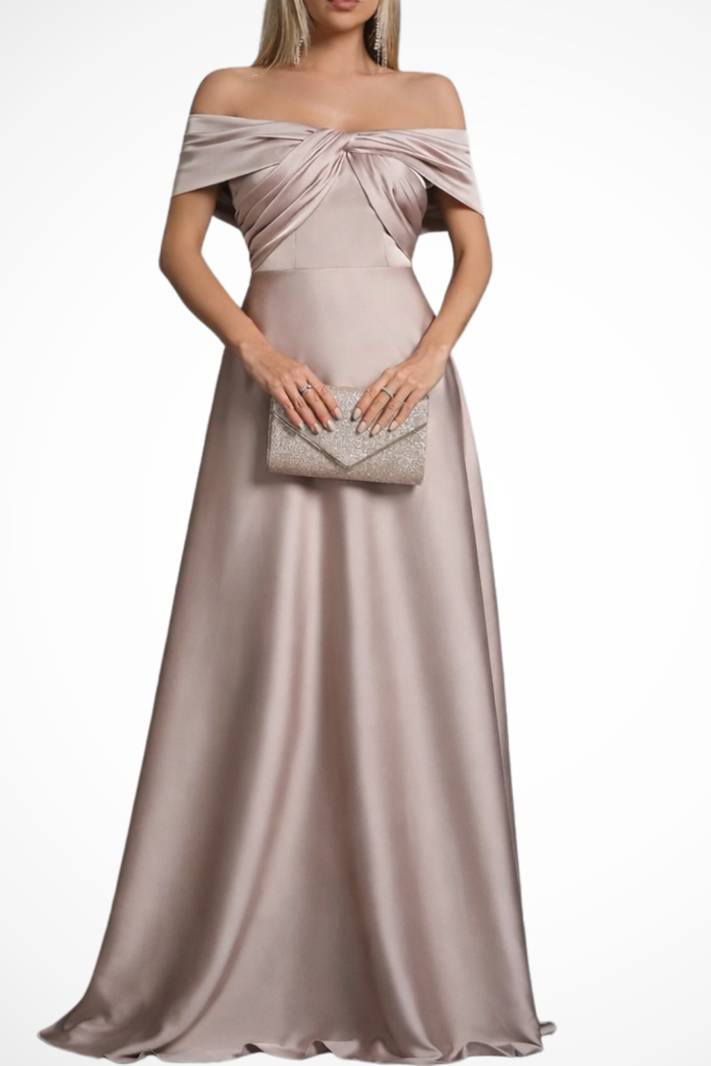 Iris Women's Pleated Maxi Dress - flat lay