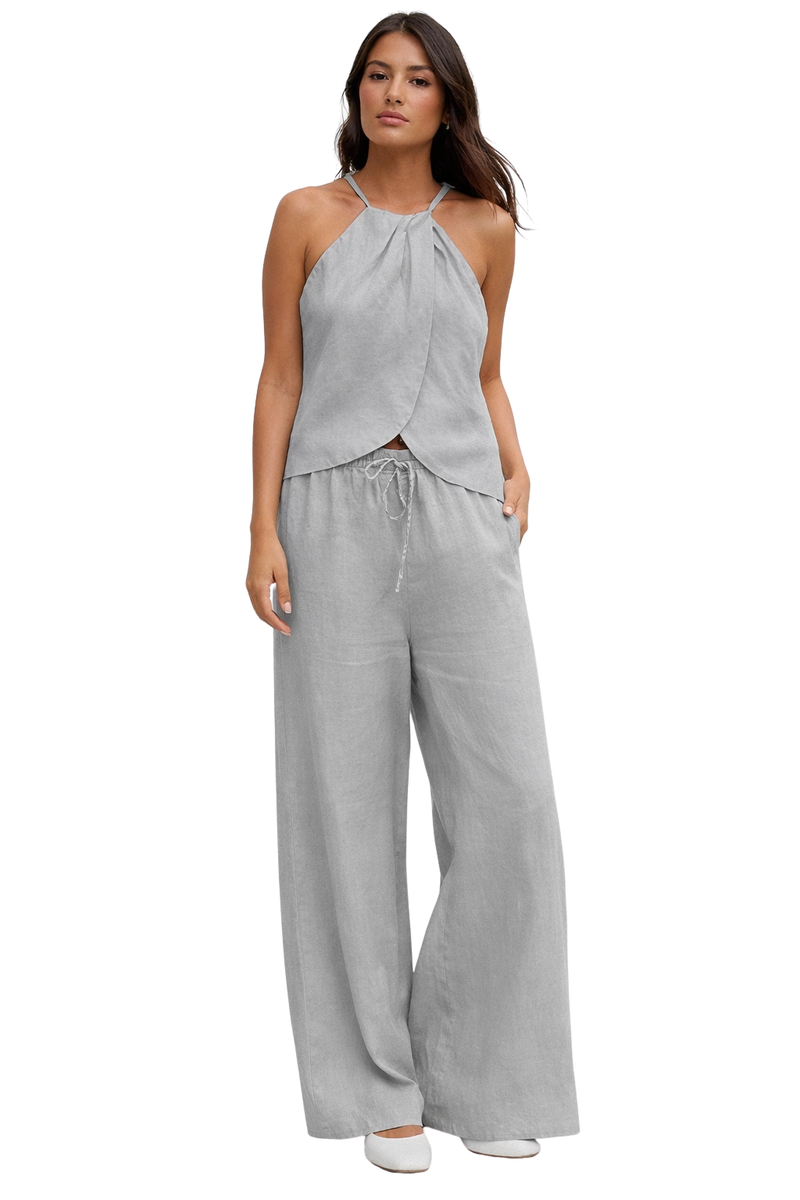 Mabel Women's Wide Leg Trousers - full-length view