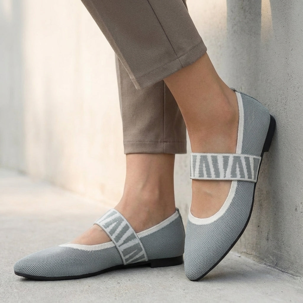 Ruby Women's Flats - fabric and finish detail