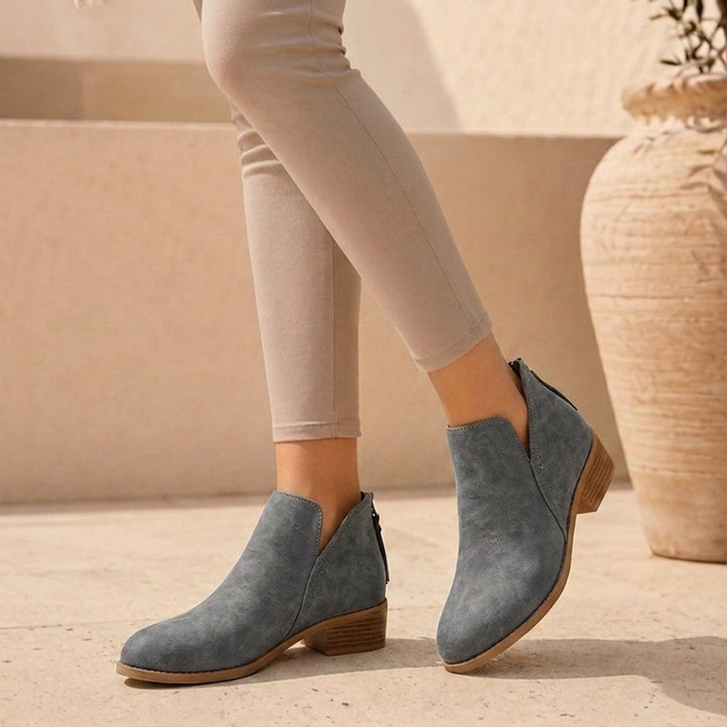 Elise Women's Suede Ankle Boots - styled view