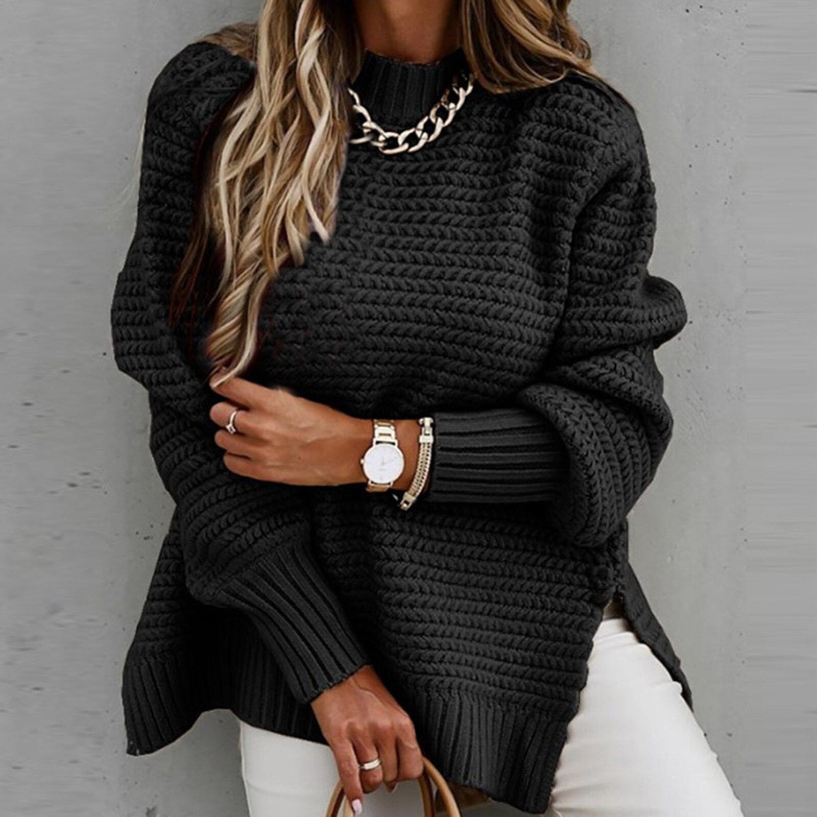 Ivy Women's Oversized Sweater - full-length view