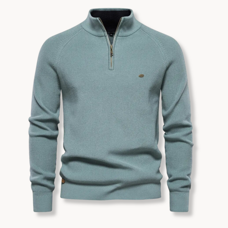 Ambrose Men's Ribbed Knit Sweater - back view