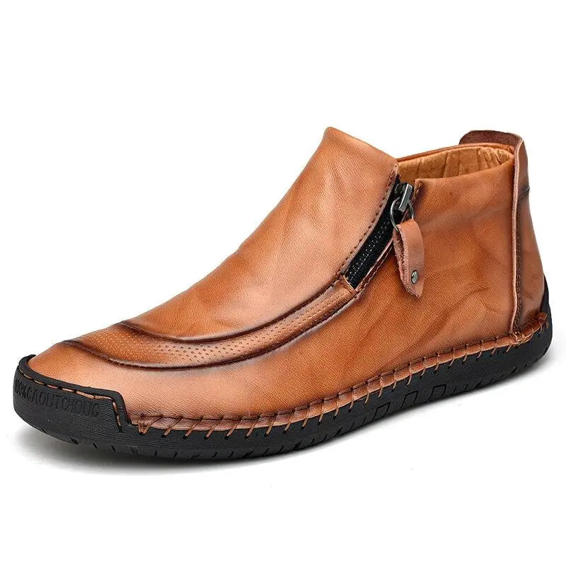 Reuben Men's Ankle Boots - fabric and finish detail