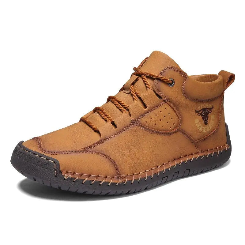 Gray Men's Ankle Boots | Leather