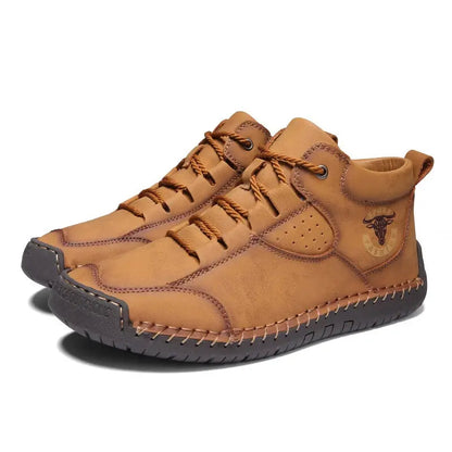 Gray Men's Ankle Boots - full-length view