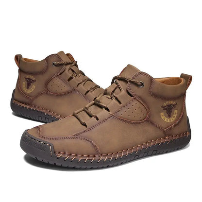 Gray Men's Ankle Boots - close-up detail