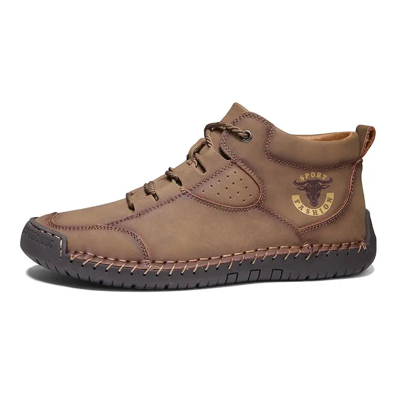Gray Men's Ankle Boots - flat lay