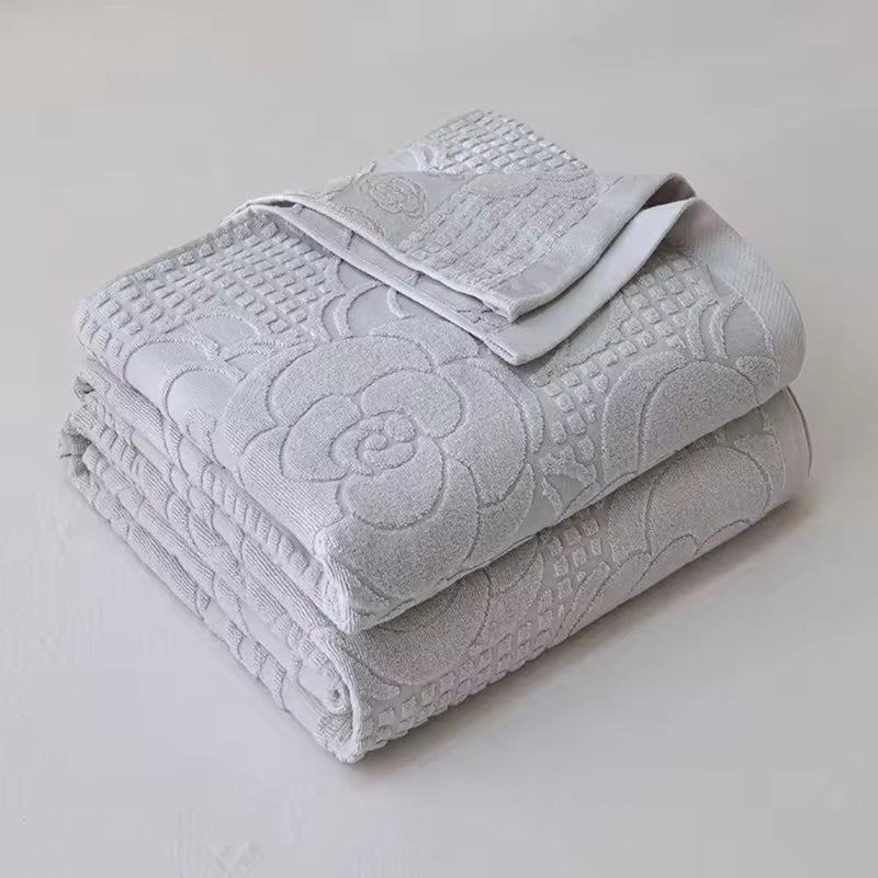 Haven Flora Terry Cotton Weave Blanket | Cotton, Year-Round