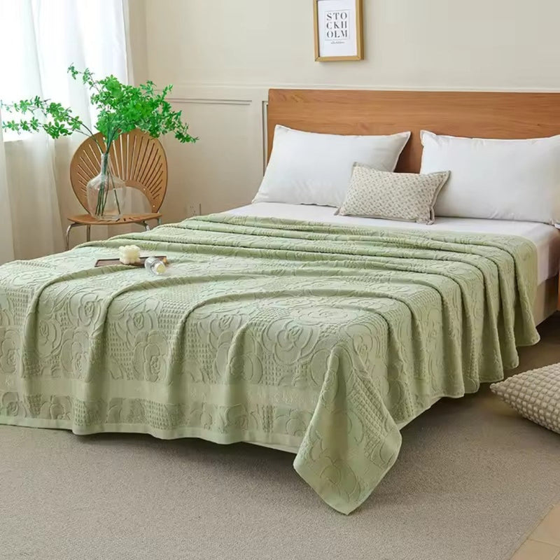 Flora Terry Cotton Weave Blanket