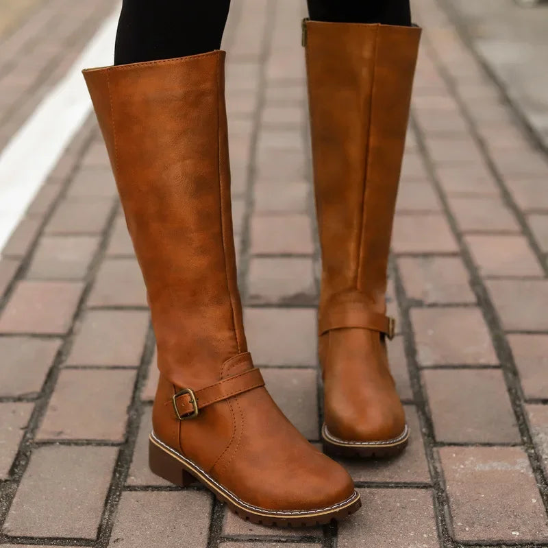 Yara Women's Chunky Heel Boots - styled view