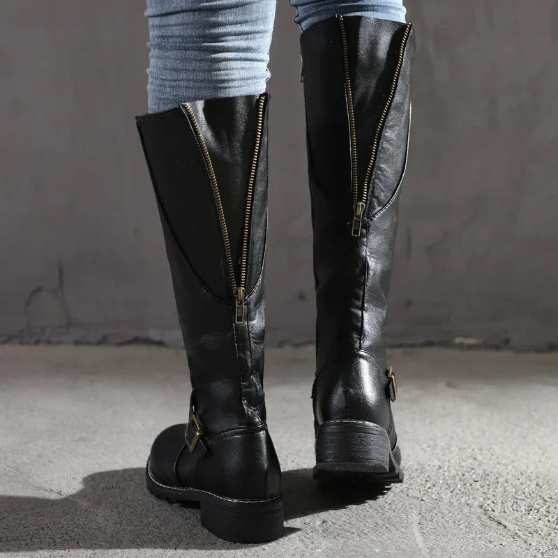 Yara Women's Chunky Heel Boots - back view