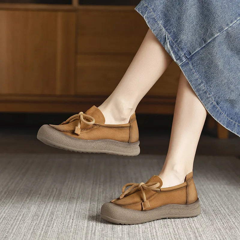 Liana Women's Suede Loafers - fabric and finish detail