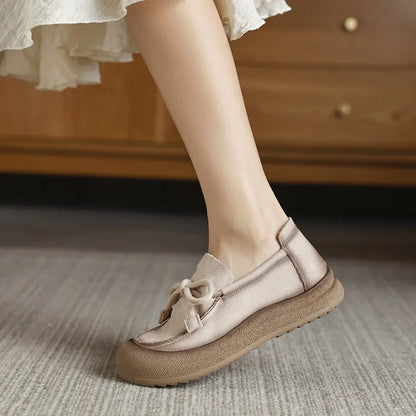 Liana Women's Suede Loafers - close-up detail