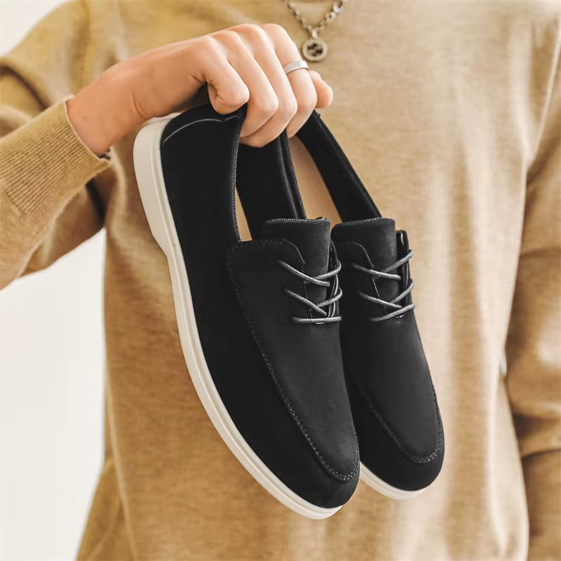 Astrid Women's Suede Loafers - styled view