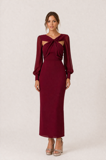 Tallulah Women's Midi Dress - fabric and finish detail