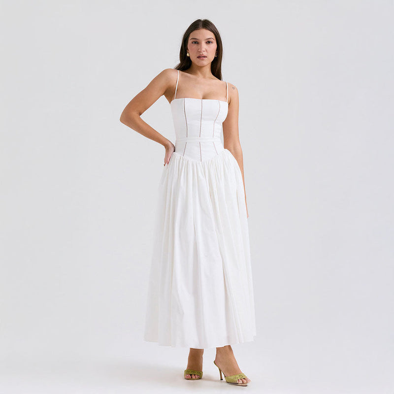 Robe d’Été Femme Ivy | Coton Extensible Doux, Robe pour Fête au Jardin