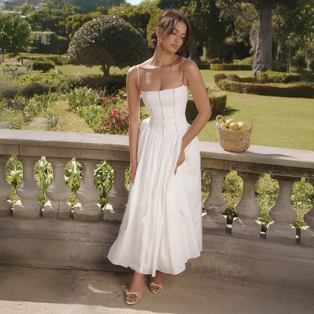 Robe d’Été Femme Ivy | Coton Extensible Doux, Robe pour Fête au Jardin