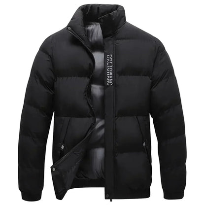 Elias Men's Puffer Jacket - fabric and finish detail
