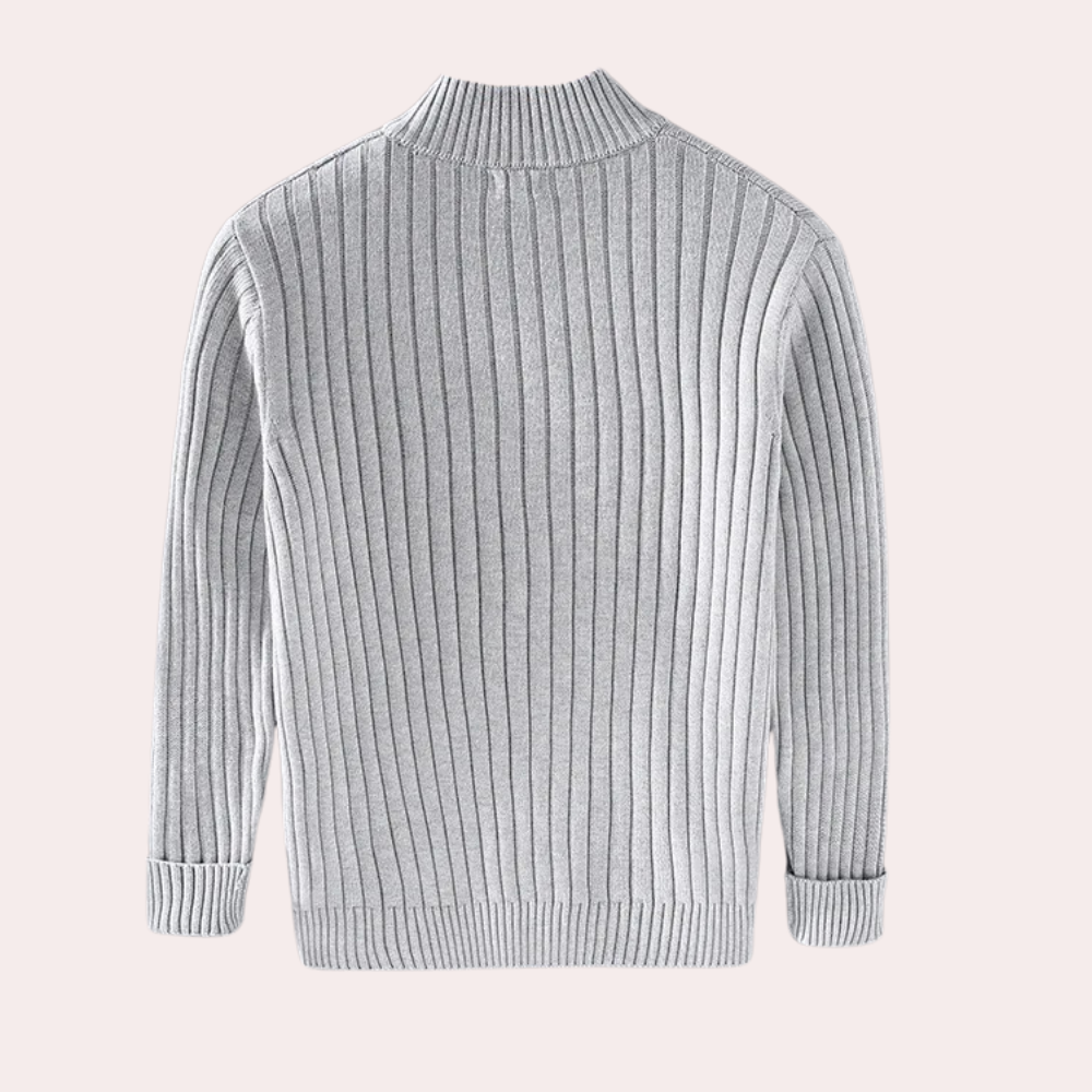 Barnaby Men's Ribbed Knit Jacket - styled view