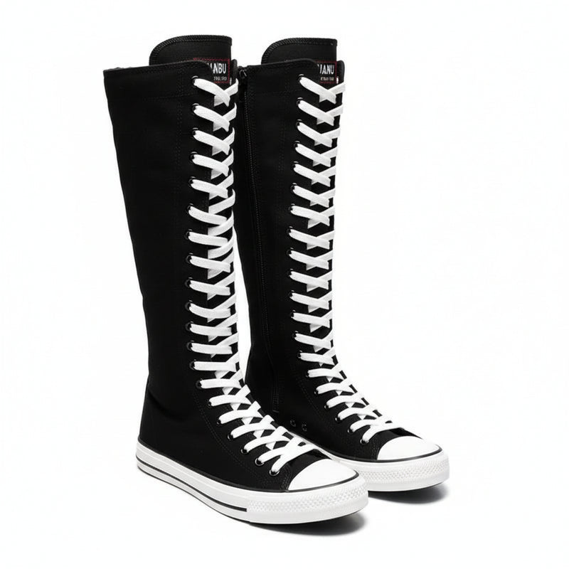 Kira Women's High Top Boots | Comfortable Canvas, Lace-Up Design 0