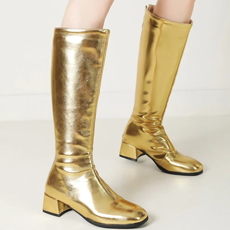 Kira Women's Knee High Boots | Waterproof, Low Heeled Party Footwear 2