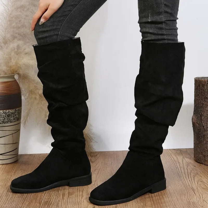 Yara Women's Knee-high Boots - fabric and finish detail