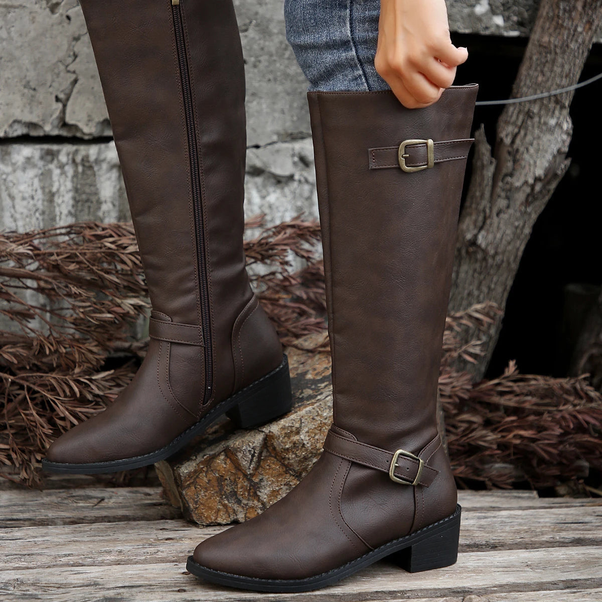 Beatrix Women's Boots - fabric and finish detail