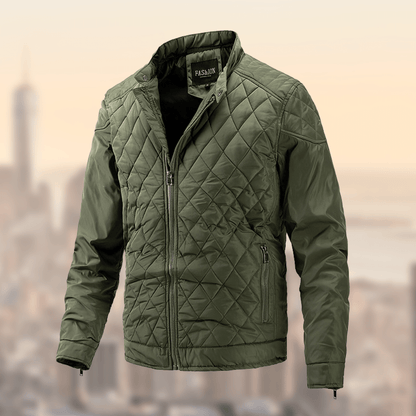 Bruno Men's Quilted Jacket - fabric and finish detail