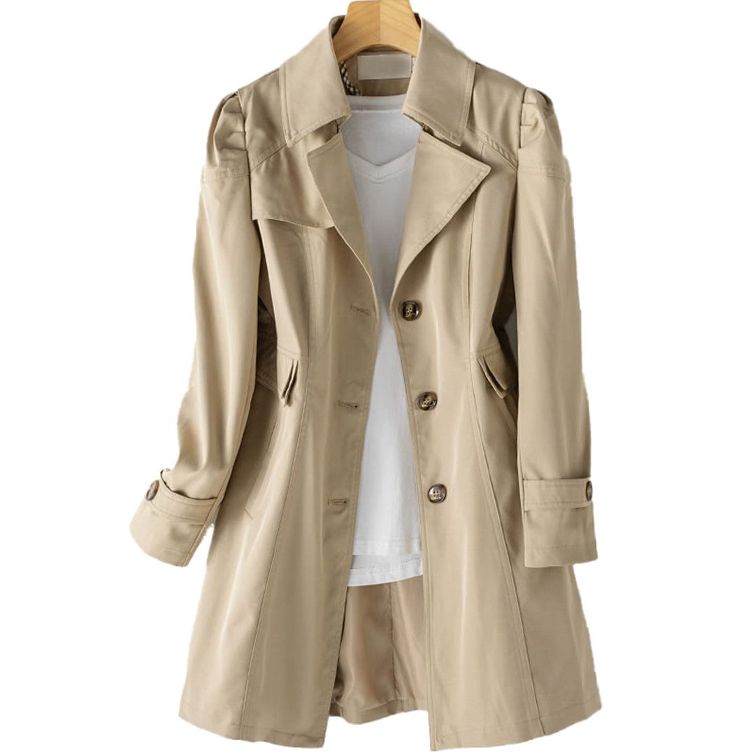 Paloma Women's Trench Coat - fabric and finish detail