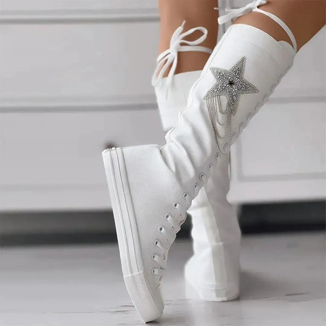 Rosa Women's Sneakers - fabric and finish detail