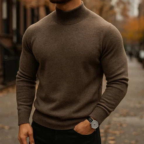 Emmett Men's Sweater - fabric and finish detail