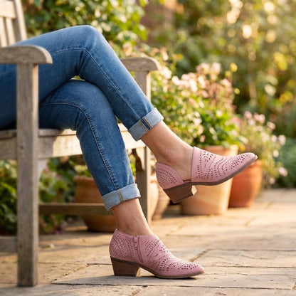 Anouk Women's Block Heel Boots - styled view
