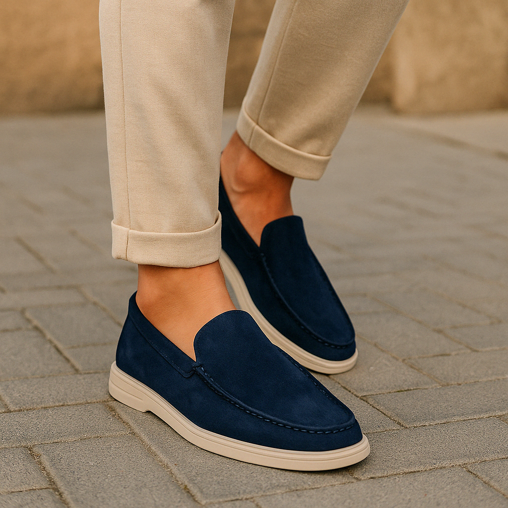 Nolan Men's Loafers - fabric and finish detail