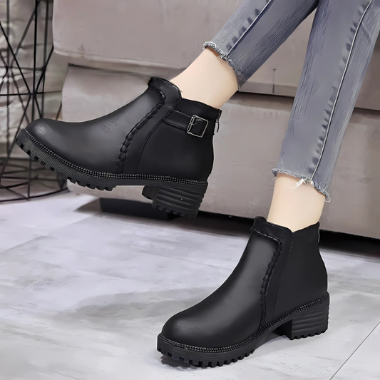 Winona Women's Block Heel Ankle Boots - styled view