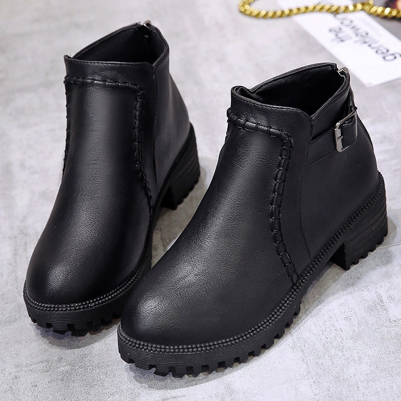 Winona Women's Block Heel Ankle Boots - fabric and finish detail