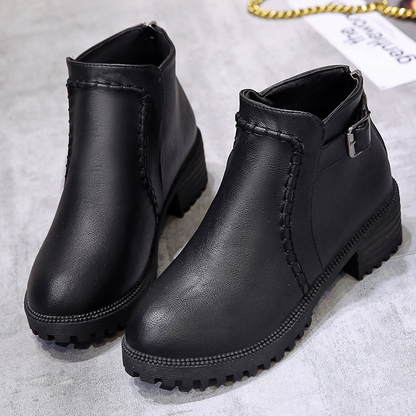 Winona Women's Block Heel Ankle Boots - fabric and finish detail