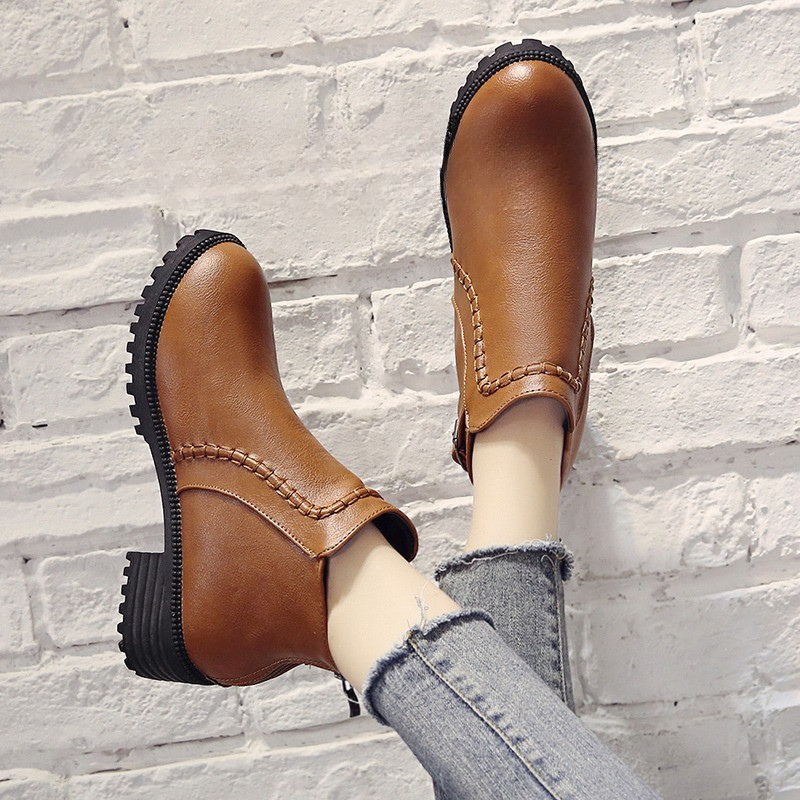 Winona Women's Block Heel Ankle Boots | Faux Leather