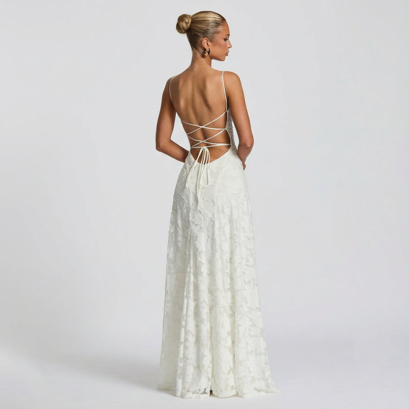 Mireya Women's Maxi Dress | Burnout Floral Fabric, Elegant Fit