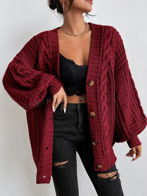 Juno Women's Oversized Cardigan | Cable Knit