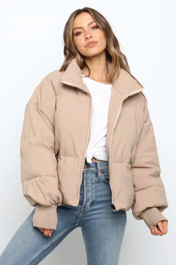 Wilda Women's Oversized Puffer Jacket | Black, White