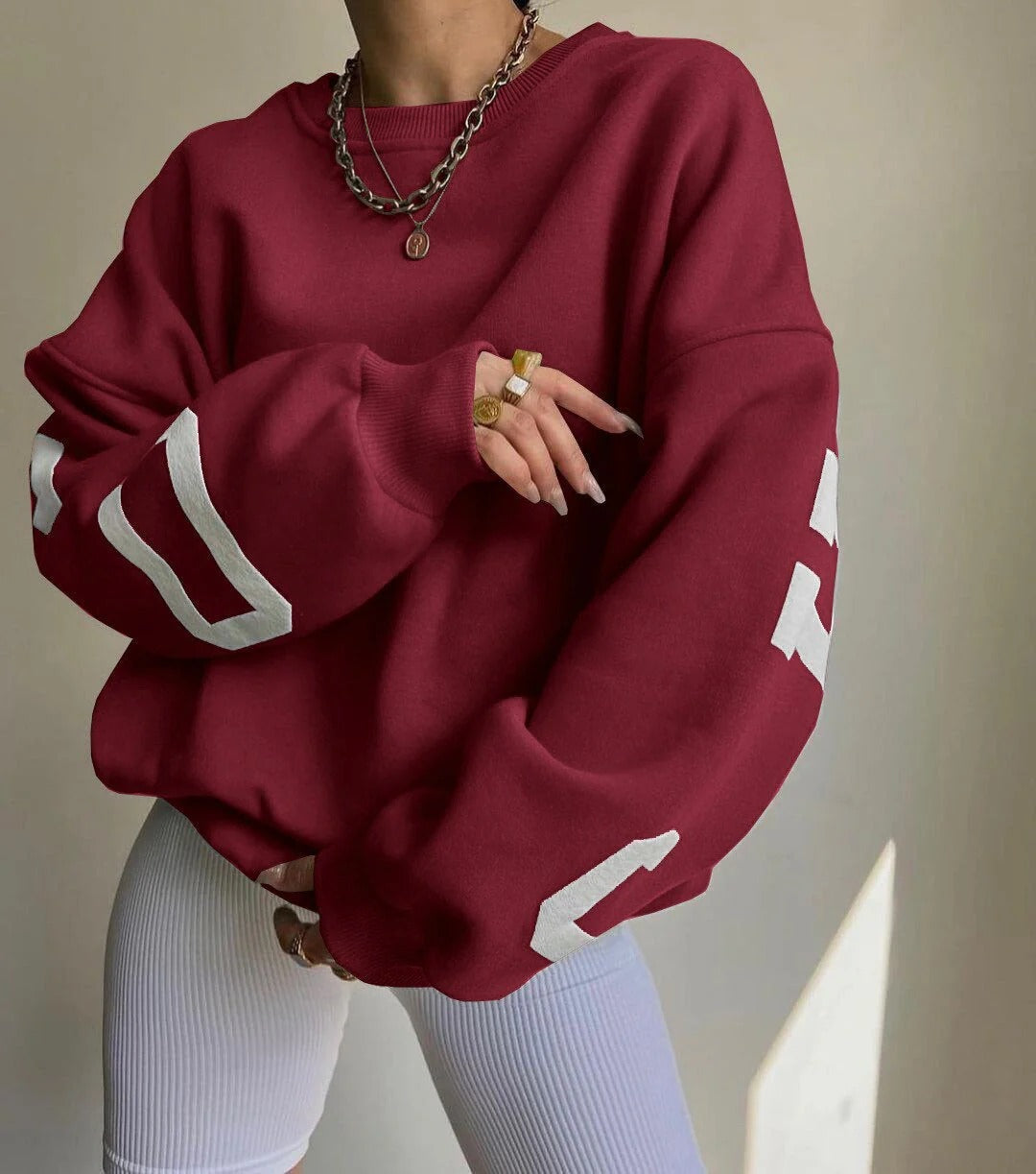 Perla Women's Oversized Sweatshirt - styled view
