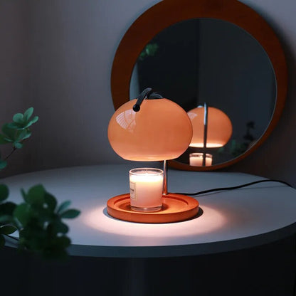 Lunara | Elegant Dimmable Metal and Glass Candle Warmer Lamp 3