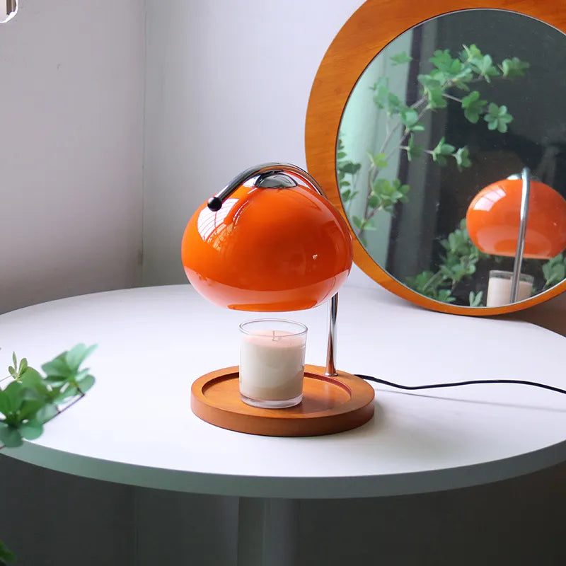 Lunara | Elegant Dimmable Metal and Glass Candle Warmer Lamp 4