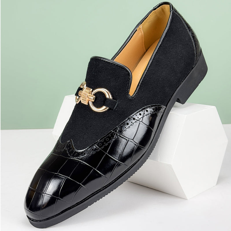 Quill Men's Block Heel Loafers - flat lay