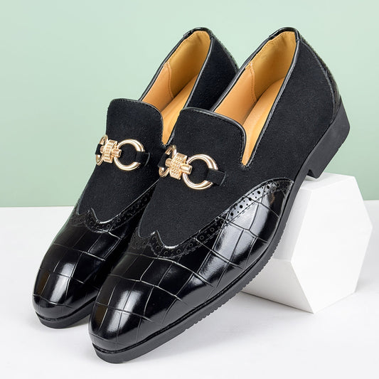 Quill Men's Block Heel Loafers - styled view