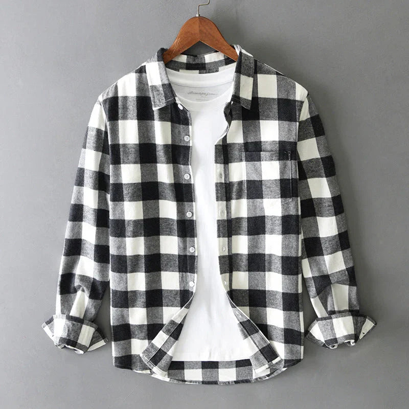 Silas Men's Plaid Shirt - styled view